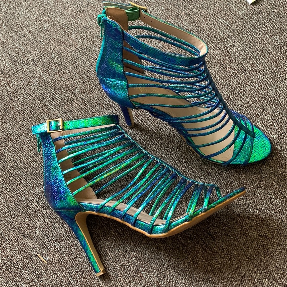 Sugar Tease open toe stilettos- Womens Size 10